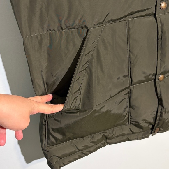 Lands' End Men's Large 42-44 Dark Green Down Puffer Vest 600 Fill Hyper Dry New - Picture 4 of 9